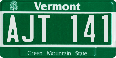 VT license plate AJT141