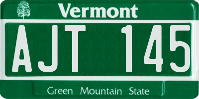 VT license plate AJT145