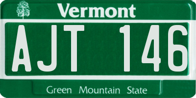 VT license plate AJT146