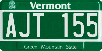 VT license plate AJT155
