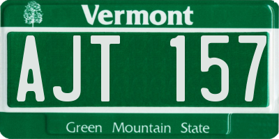 VT license plate AJT157