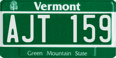 VT license plate AJT159
