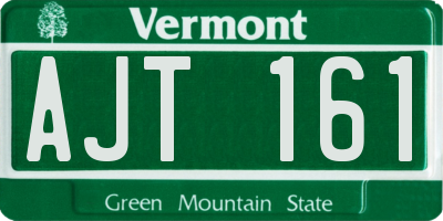 VT license plate AJT161