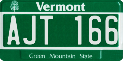 VT license plate AJT166