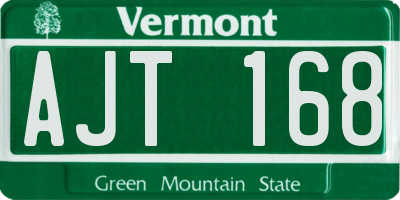 VT license plate AJT168