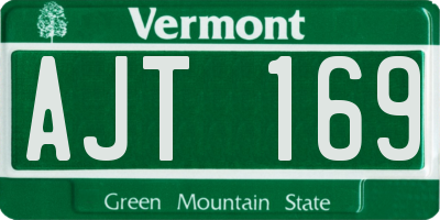 VT license plate AJT169