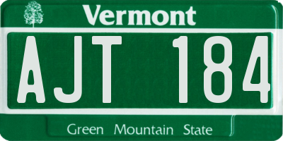 VT license plate AJT184