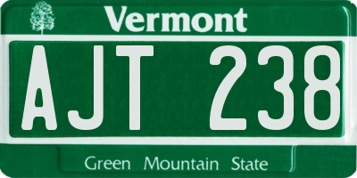 VT license plate AJT238