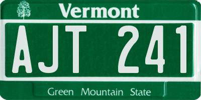 VT license plate AJT241