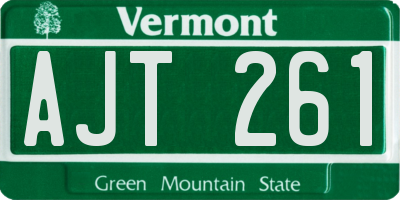 VT license plate AJT261