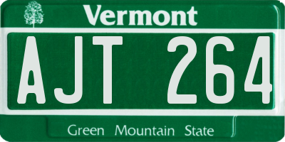 VT license plate AJT264