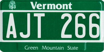 VT license plate AJT266