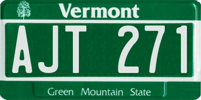 VT license plate AJT271