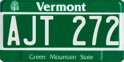 VT license plate AJT272