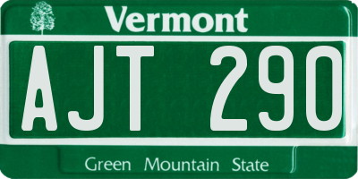 VT license plate AJT290