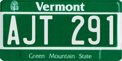 VT license plate AJT291