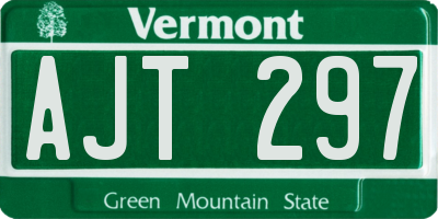 VT license plate AJT297