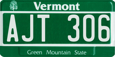 VT license plate AJT306