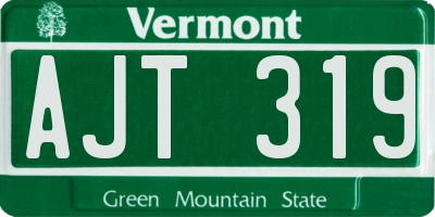 VT license plate AJT319
