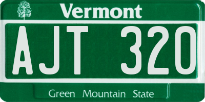 VT license plate AJT320
