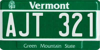VT license plate AJT321