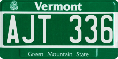 VT license plate AJT336