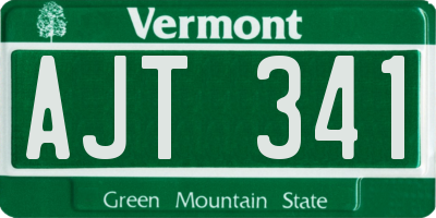 VT license plate AJT341