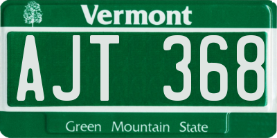 VT license plate AJT368