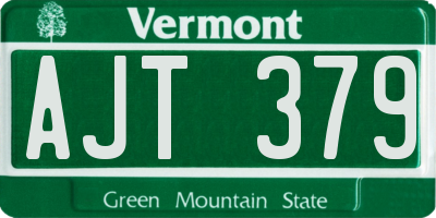 VT license plate AJT379
