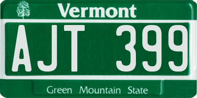 VT license plate AJT399