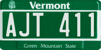 VT license plate AJT411