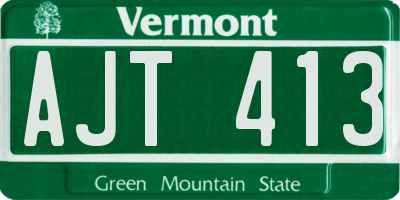 VT license plate AJT413
