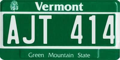 VT license plate AJT414
