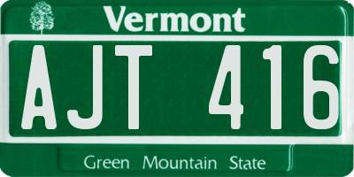 VT license plate AJT416