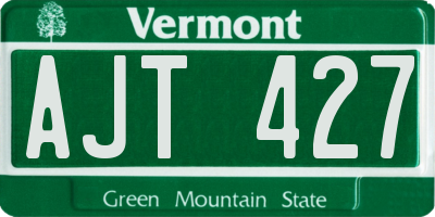 VT license plate AJT427