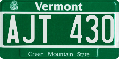 VT license plate AJT430
