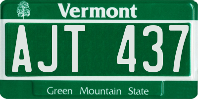 VT license plate AJT437