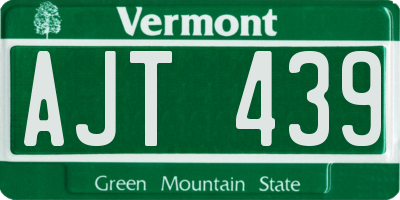 VT license plate AJT439