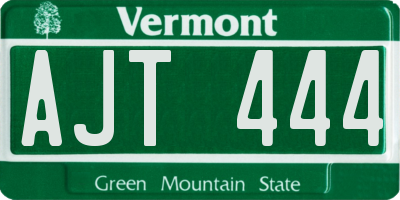 VT license plate AJT444