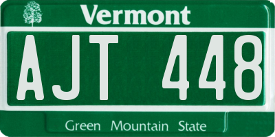 VT license plate AJT448