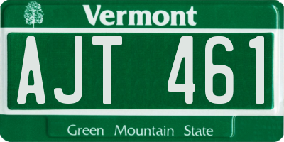 VT license plate AJT461