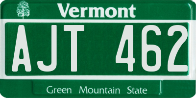 VT license plate AJT462