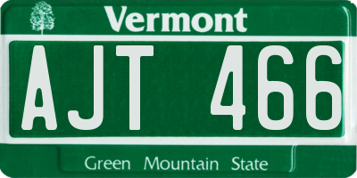 VT license plate AJT466