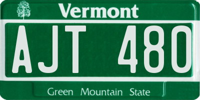 VT license plate AJT480