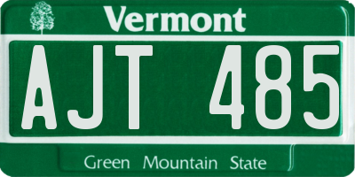 VT license plate AJT485
