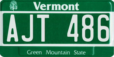 VT license plate AJT486