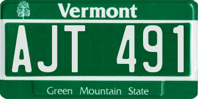 VT license plate AJT491
