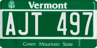 VT license plate AJT497