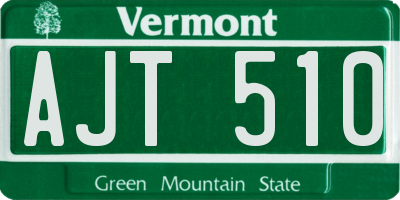 VT license plate AJT510