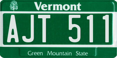 VT license plate AJT511